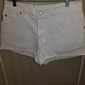 Levi's High Rise Jean shorts 11 white